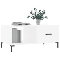 Salontafel 90x50x40 cm bewerkt hout wit - thumbnail