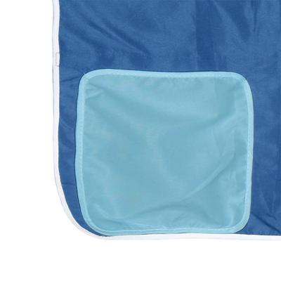 Kinderhoogslaper met tunnel 90x200 cm massief grenenhout blauw