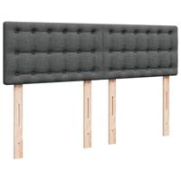 Boxspring met matras stof donkergrijs 160x200 cm - thumbnail