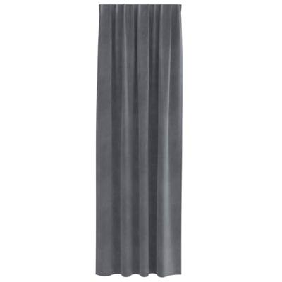 VidaXL Verduisterende gordijnen 2 pcs lichtgrijs 140 x 260 cm fluweel