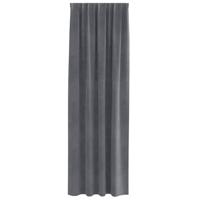 VidaXL Verduisterende gordijnen 2 pcs lichtgrijs 140 x 245 cm fluweel - thumbnail