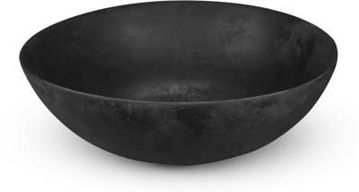 Looox Ceramic raw waskom - 40cm - rond - zwart wwk40zw Looox Ceramic raw waskom - 40cm - rond - zwart wwk40zw