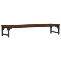 VidaXL Monitorstandaard 85x23x15,5 cm bewerkt hout bruin eikenkleur - thumbnail