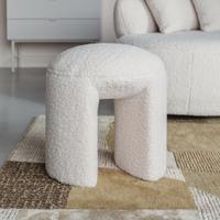 ZILT Kruk 'Cheron' Teddy, kleur Wit - thumbnail