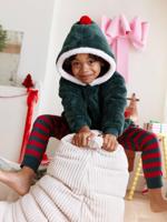 Pyjama set en sweater met capuchon voor jongens groen - thumbnail