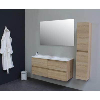 Badkamermeubel Boss & Wessing Pepper Acryl Wastafel Zonder Kraangat 120x55x46 cm Eiken Boss & Wessing