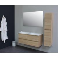 Badkamermeubel Boss & Wessing Pepper Acryl Wastafel Zonder Kraangat 120x55x46 cm Eiken Boss & Wessing - thumbnail