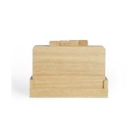 Set van 4 snijplanken - LIVOO - MES142 - Rubberhout - Met lipjes 26 x 18 cm - Opbergrek - thumbnail