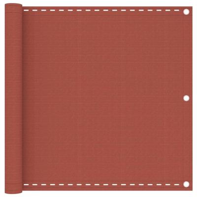 Balkonscherm 90x400 cm HDPE terracottakleurig Balkonscherm 90x400 cm HDPE terracottakleurig