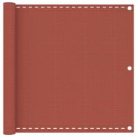 Balkonscherm 90x400 cm HDPE terracottakleurig - thumbnail