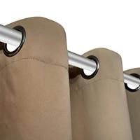 Blackout Gordijnen met metalen ringen 135 x 245 cm 2 stuks (creme) - thumbnail