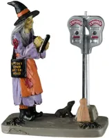 Lemax illegal broom parking halloween figuur Spooky Town 2024 - thumbnail