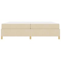 Boxspring bed Anders Wit en Crème 200 x 200 cm Stof - thumbnail