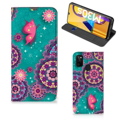Samsung Galaxy M30s | M21 | Bookcase | Cirkels en Vlinders Samsung Galaxy M30s | M21 | Bookcase | Cirkels en Vlinders