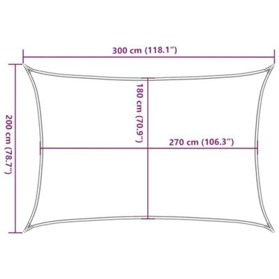 VidaXL Zonnezeil 160 g/m² rechthoekig 2x3 m hdpe lichtgrijs VidaXL Zonnezeil 160 g/m² rechthoekig 2x3 m hdpe lichtgrijs