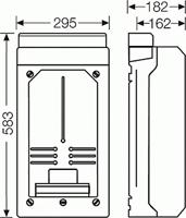 Hensel KV 9339 6100101 Behuizing 295 x 583 x 182 Kunststof 1 stuk(s) - thumbnail
