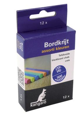 Basic Schoolbord krijtjes kleur 12 stuks