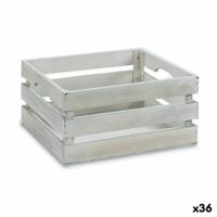 Decoratieve Doos Wit Hout 21 x 11 x 14,5 cm (36 Stuks) - thumbnail