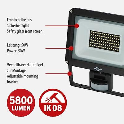 Brennenstuhl led buitenlamp jaro 7060 p met infrarood bewegingsmelder 5800lm, 50w, ip65 - 1171250542