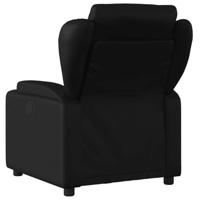 Fauteuil elektrisch verstelbaar kunstleer zwart - thumbnail