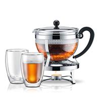 Theepot Bodum CHAMBORD Grijs Transparant 1,3 L 16,8 x 23,3 x 16,8 cm - thumbnail