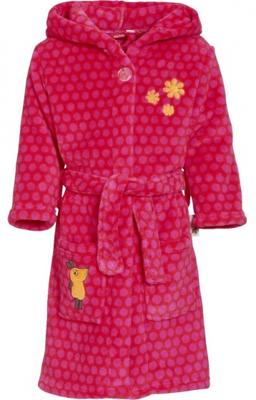 Playshoes Badjas Muis Meisjes Fleece Rood/roze Maat 110/116