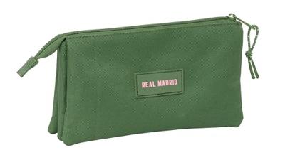 Pennenetui met 3 vakken Real Madrid C.F. Kaki 22 x 12 x 3 cm Pennenetui met 3 vakken Real Madrid C.F. Kaki 22 x 12 x 3 cm