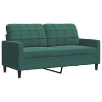 Tweezitsbank 140 cm fluweel donkergroen - thumbnail