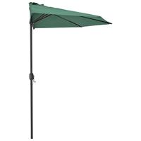 VidaXL Balkonparasol half met aluminium paal 300x155 cm groen - thumbnail