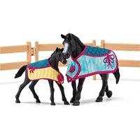 Schleich horse club paardenbox met merrie en veulen 42611 - thumbnail
