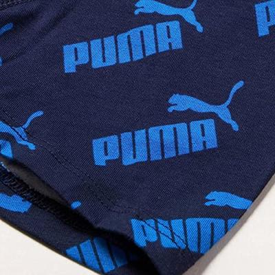 Puma AOP Boxershort 4-Pack KIDS Blauw - Maat 140 - Kleur: Blauw | Soccerfanshop
