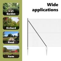 VidaXL Afrasteringspaal grijs 10 x 1,6 m (12 x 12 mm gaas) - thumbnail