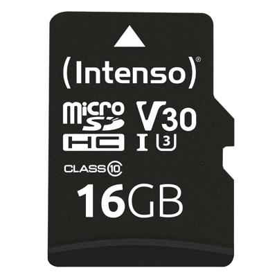 Intenso Professional microSDHC-kaart 16 GB Class 10, UHS-I Incl. SD-adapter Intenso Professional microSDHC-kaart 16 GB Class 10, UHS-I Incl. SD-adapter