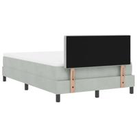 Boxspringbed met Matras met matras Lichtgrijs 120 x 200 cm Stof - thumbnail