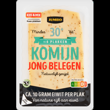 Jumbo Komijn Kaas Jong Belegen 30+ Plakken 190 g