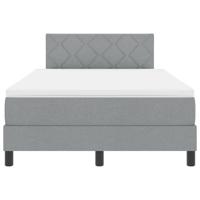 Boxspring Bed met Matras Lichtgrijs 120x200 cm Stof - thumbnail
