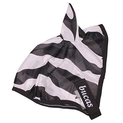 Bucas Buzzoff Zebra vliegenmasker zwart/wit maat:m