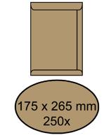 Envelop akte 175 x 265 mm zelfklevend 90 gr bruin - thumbnail