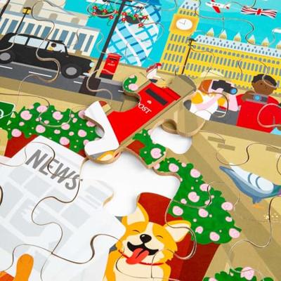 Bigjigs houten londen stad vloerpuzzel, 48st. Bigjigs houten londen stad vloerpuzzel, 48st.