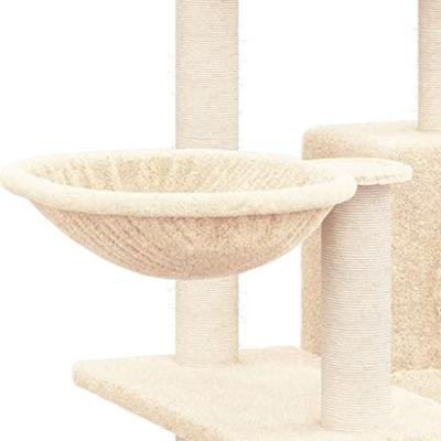 VidaXL Kattenmeubel met sisal krabpalen 82 cm crèmekleurig - thumbnail