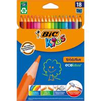 BIC evolution kleurpotloden, zeskantig, l: 17,5 cm, vulling 3 mm, diverse kleuren, 18 stuk/ 1 doos - thumbnail