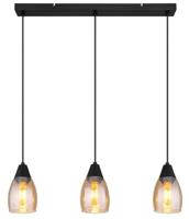 Globo 3-lichts hanglampReid amber glas - 15705-3H - thumbnail