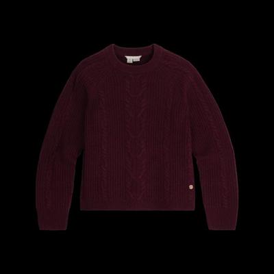 Royal Robbins Rockcraft Cable Crew Trui Dames Loganberry Htr L