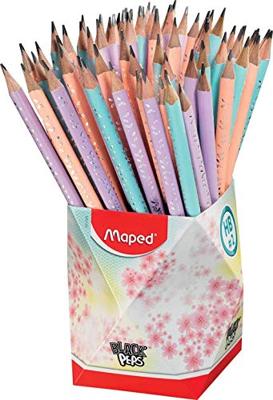 Grafietpotlood Maped Black'Peps met gum pot à 72 stuks pastel