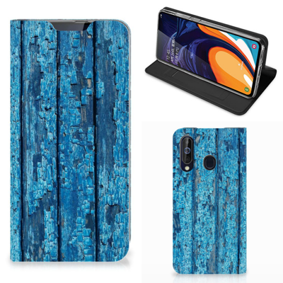 Samsung Galaxy A60 Book | Wallet Case | Wood Blue Samsung Galaxy A60 Book | Wallet Case | Wood Blue