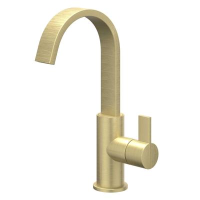 IVY Pact Wastafelkraan - Hoge Cascade Draaibare Uitloop - Geborsteld Mat Goud PVD