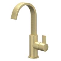 IVY Pact Wastafelkraan - Hoge Cascade Draaibare Uitloop - Geborsteld Mat Goud PVD - thumbnail