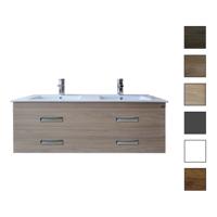 Badkamermeubelset Sanicare Q2 Twee Soft-Close Laden 120 cm Schots-Eiken (spiegel optioneel) - thumbnail