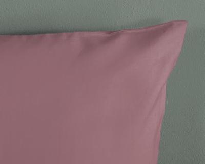 HIP Dekbedovertrek "uni dessin" - Roze - (140x200/220 cm) - Katoen Satijn