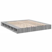 Bedframe bewerkt hout grijs sonoma eikenkleurig 180x200 cm - thumbnail